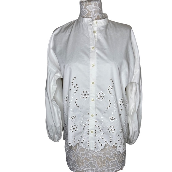 NWT Ted Baker ITALA Cut Out Detail Shirt White size 4-6 - Picture 3 of 8